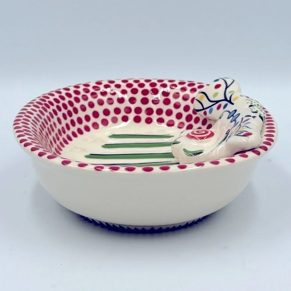 Caffco Simply Christmas Collection Ceramic Reindeer Soap-dish Mandy Bagwell - Picture 5 of 8